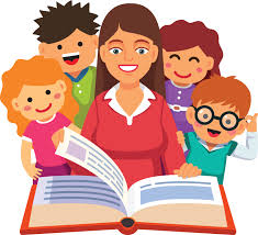 Librarian and Kids Reading