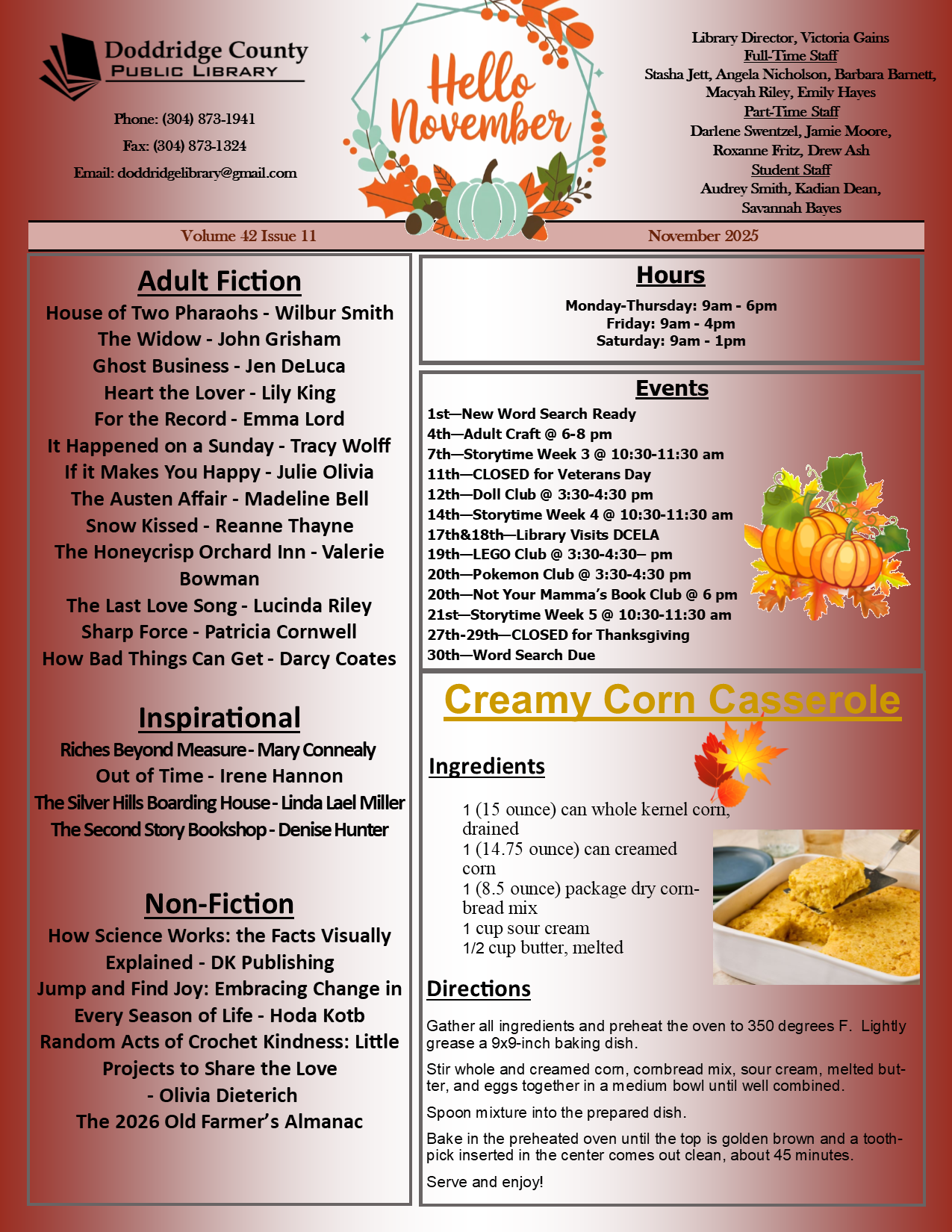 November 2025 Newsletter website