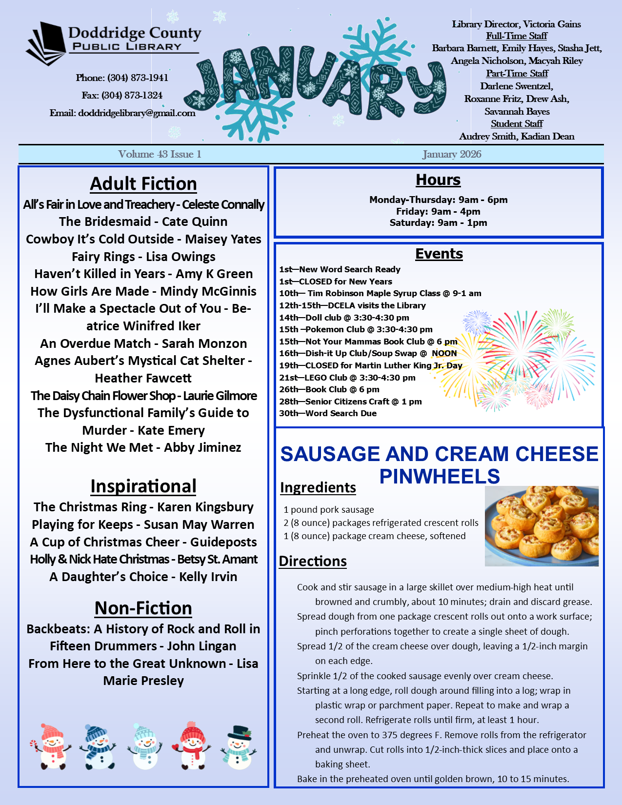 January 2026 Newsletter website