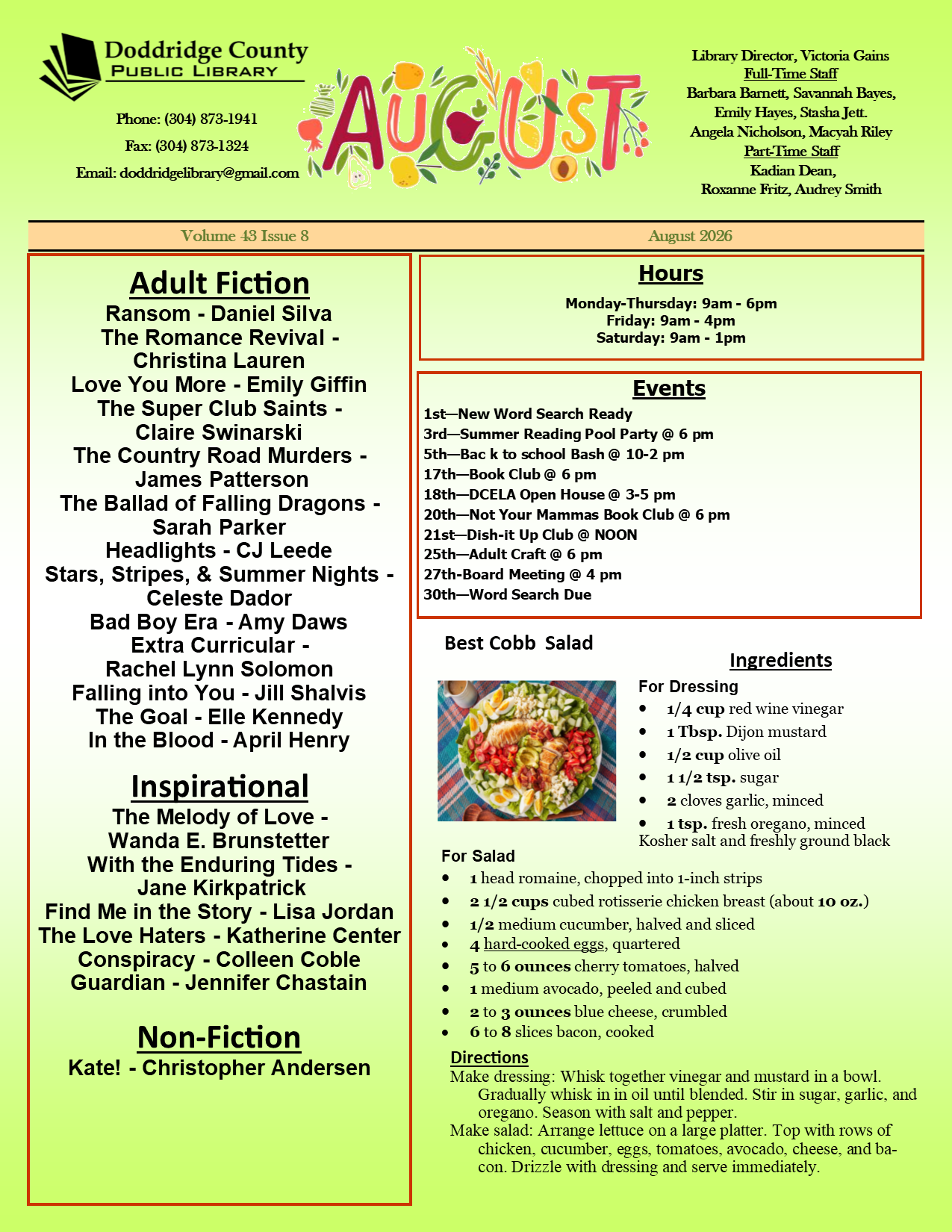 August 2026 Newsletter ws